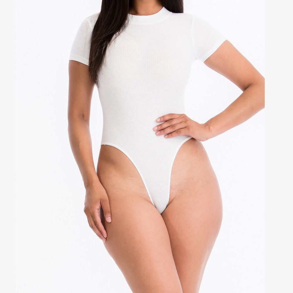 Genna Short Sleeve Bodysuit White